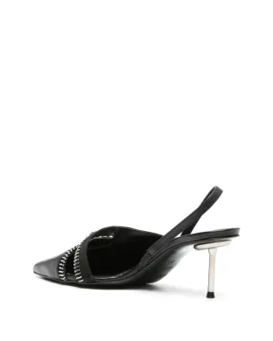 Coperni ジップレザー・スリングバックパンプス（ブラック） - サムネイル3