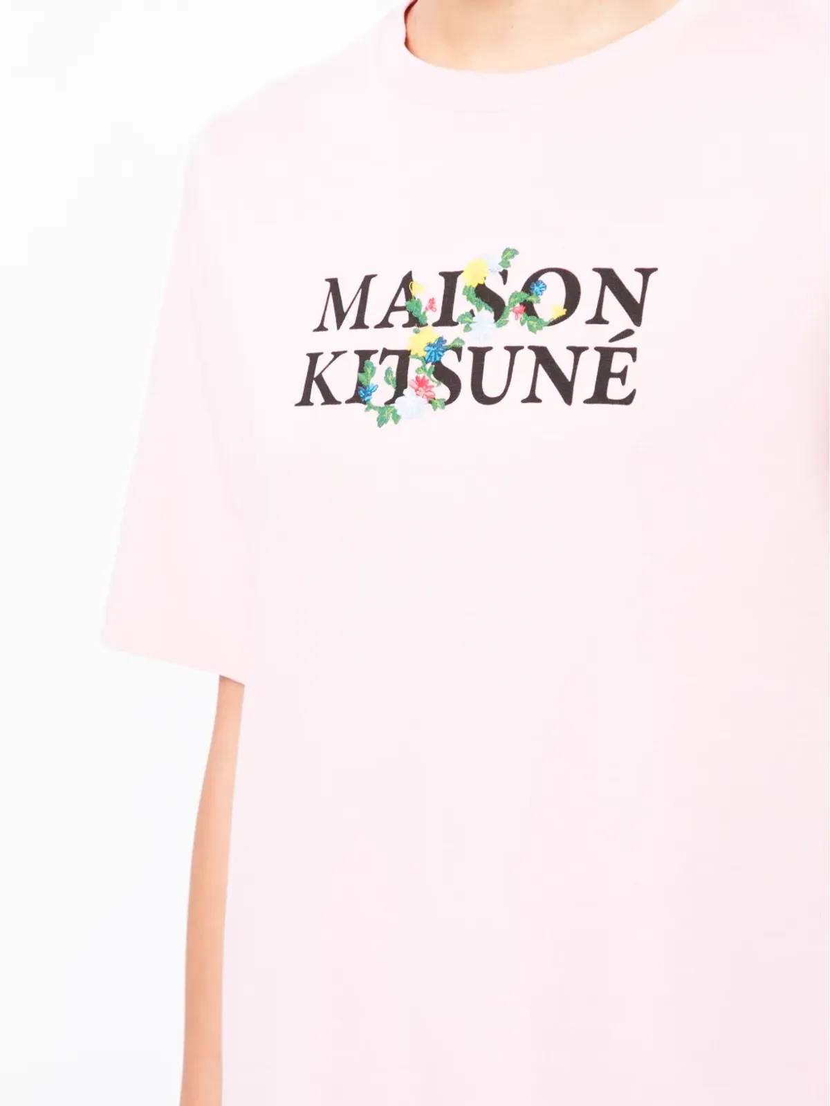 Maison Kitsuné ロゴプリント コットン Tシャツ - 画像5