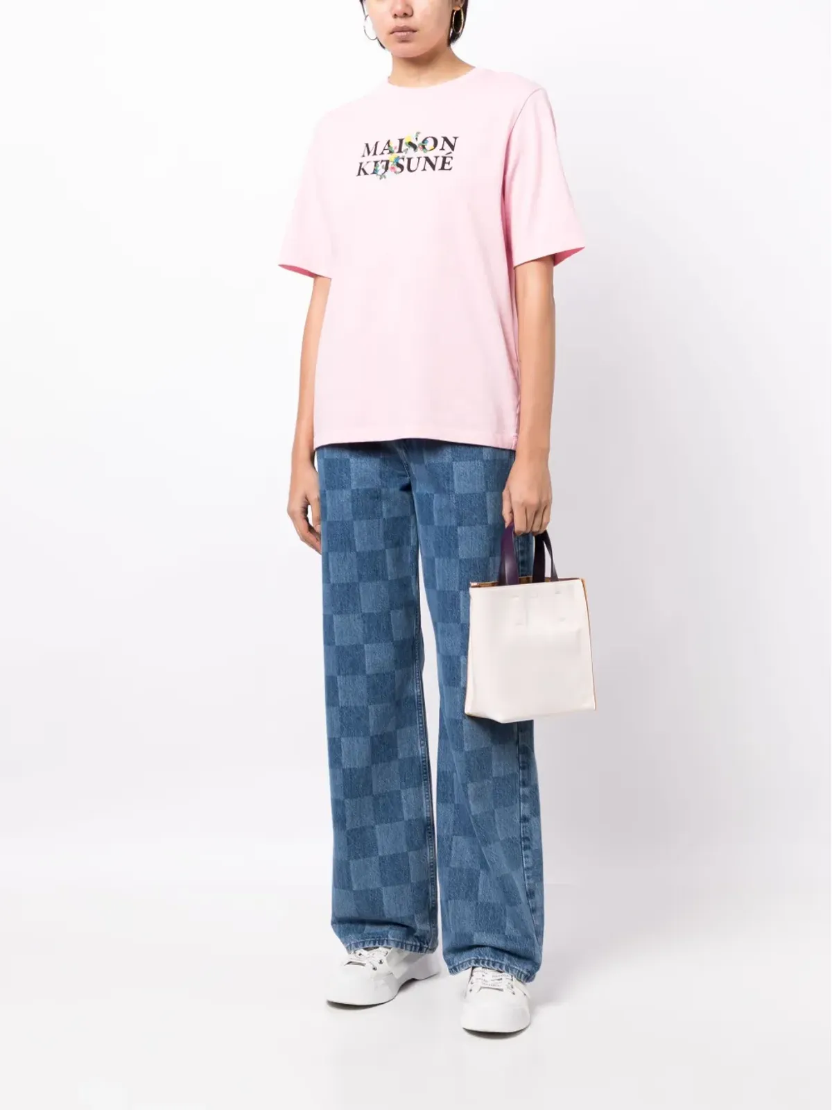 Maison Kitsuné ロゴプリント コットン Tシャツ - 画像2