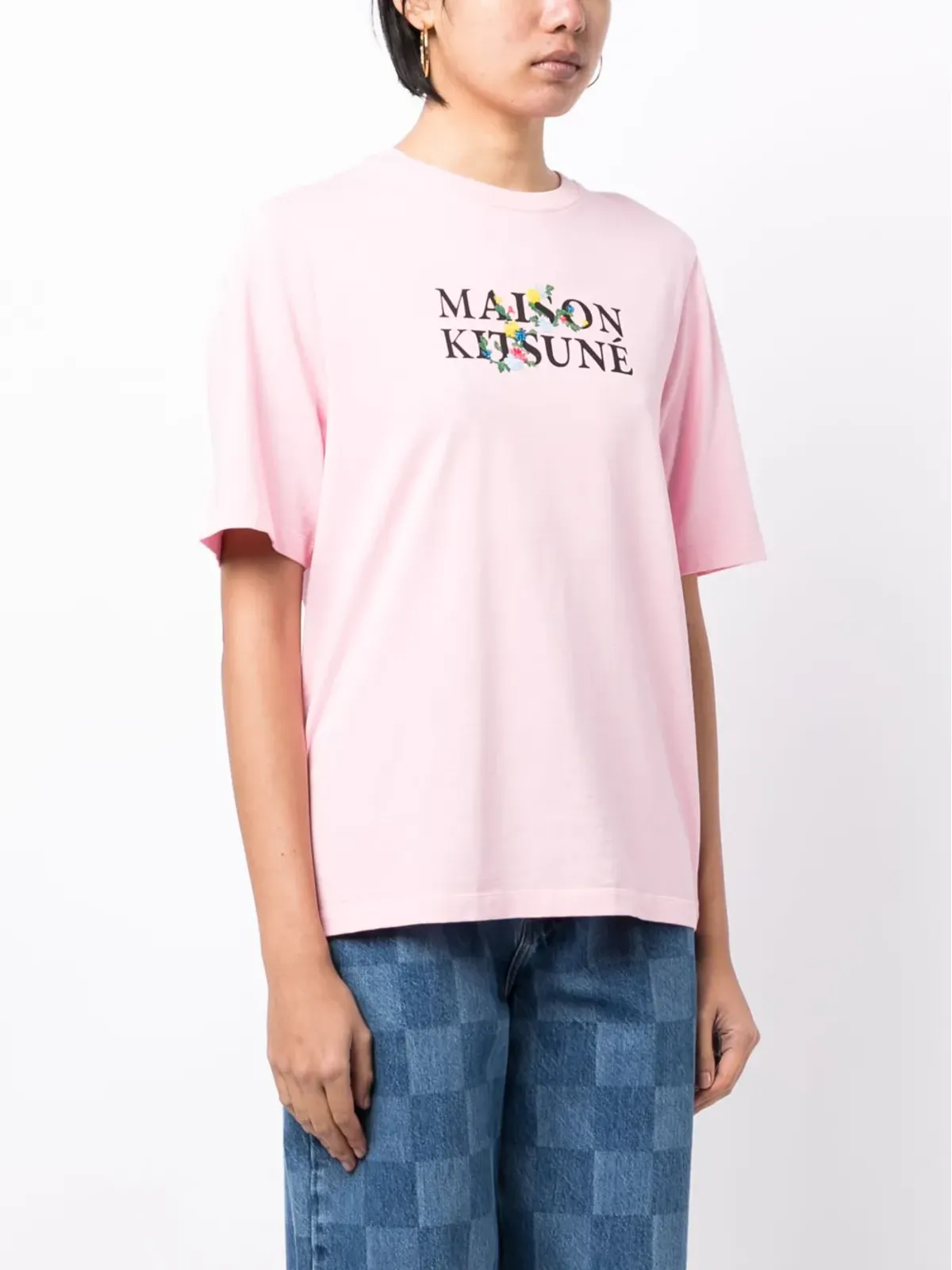 Maison Kitsuné ロゴプリント コットン Tシャツ - 画像3