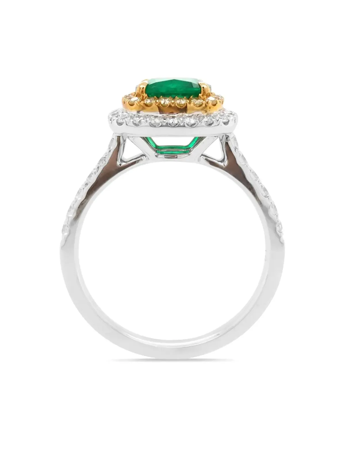 HYT Jewelry 18Kゴールド ダイヤモンドとエメラルド リング - 画像2
