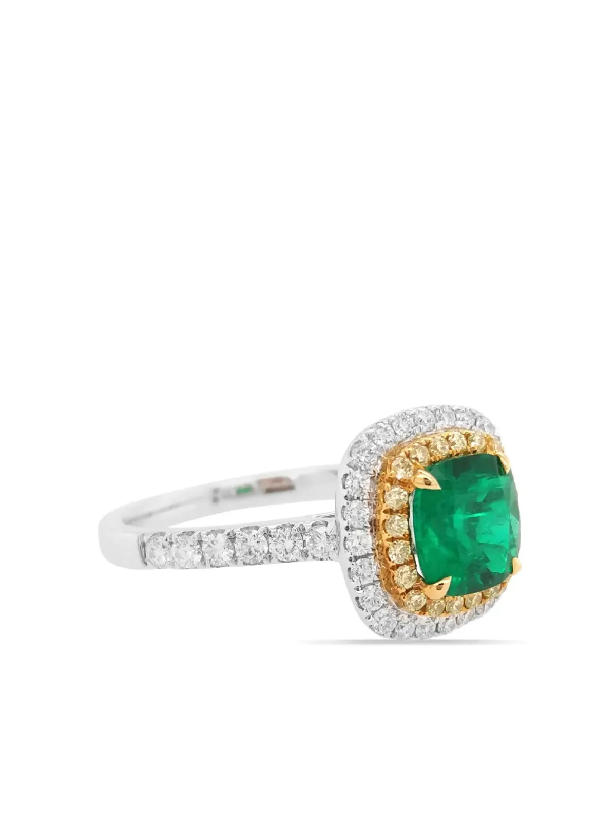HYT Jewelry 18Kゴールド ダイヤモンドとエメラルド リング - 画像3
