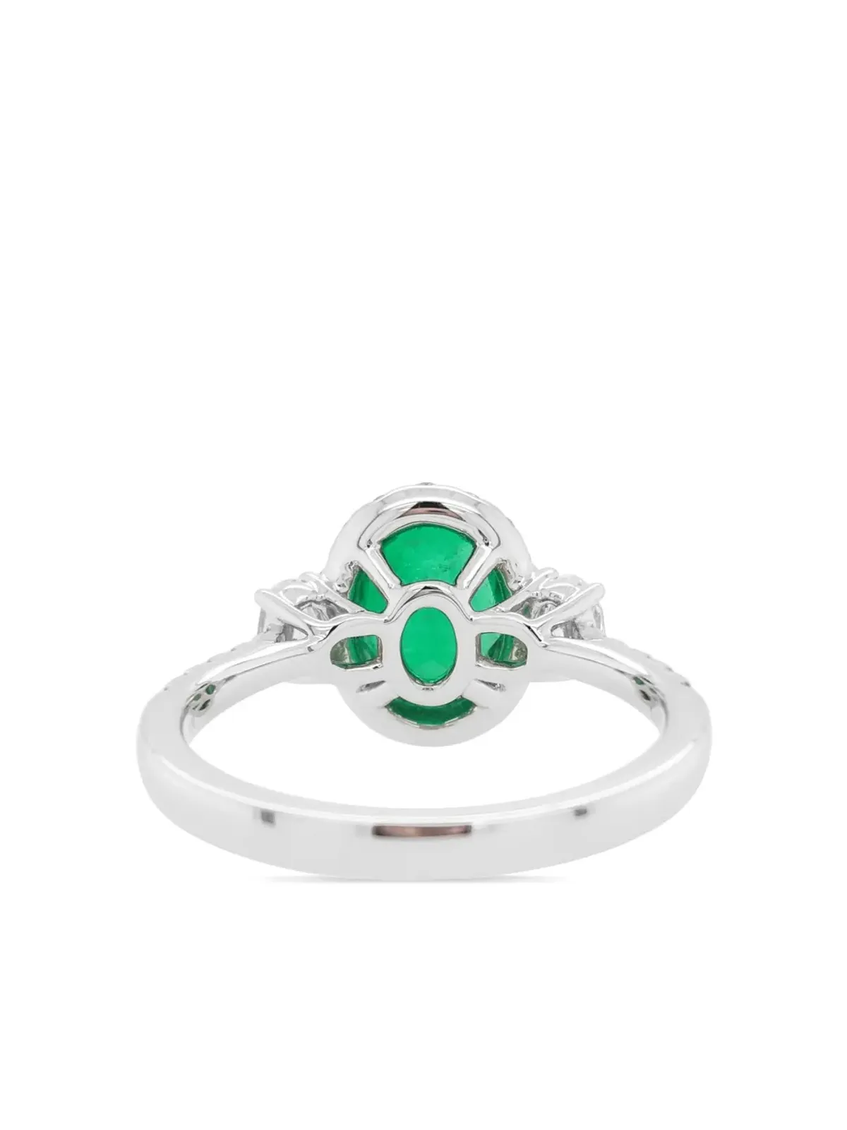 HYT Jewelry プラチナ ダイヤモンドとエメラルドのリング - 画像5