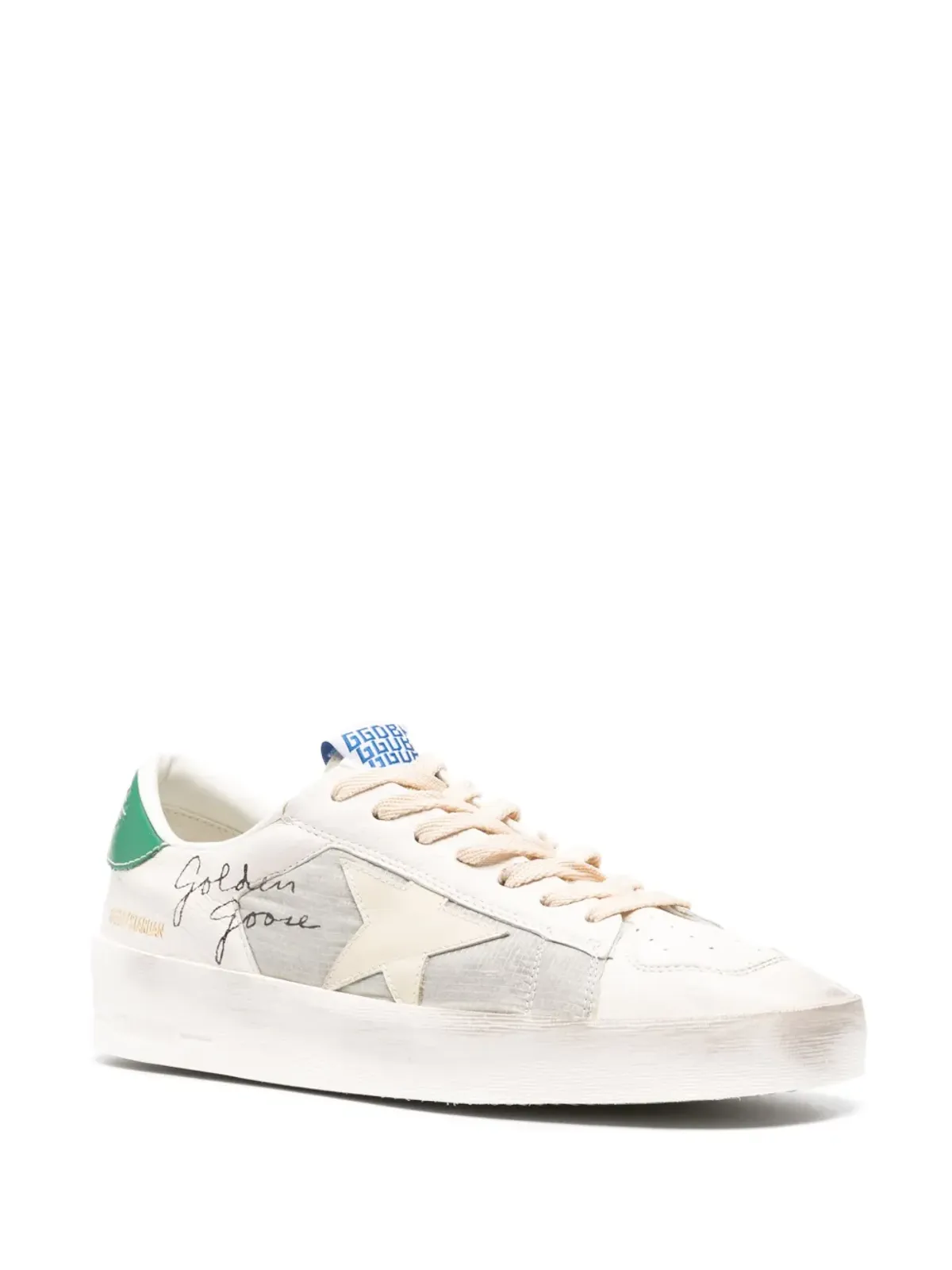 Golden Goose Stardan ディストレスト・スターアップリケ・スニーカー - ホワイト - 画像2