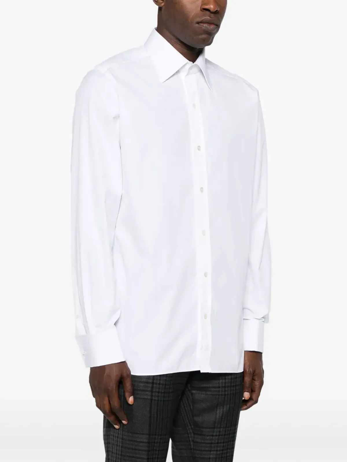 TOM FORD スプレッドカラーコットンシャツ - 画像3