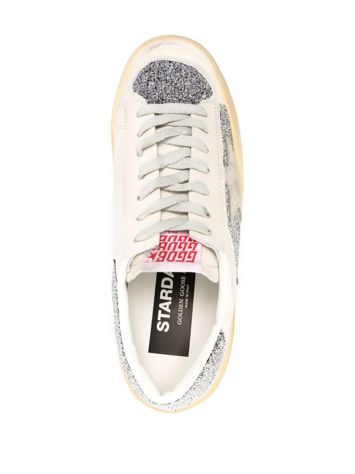 Golden Goose Stardan クリスタル装飾レザー スニーカー - 画像4