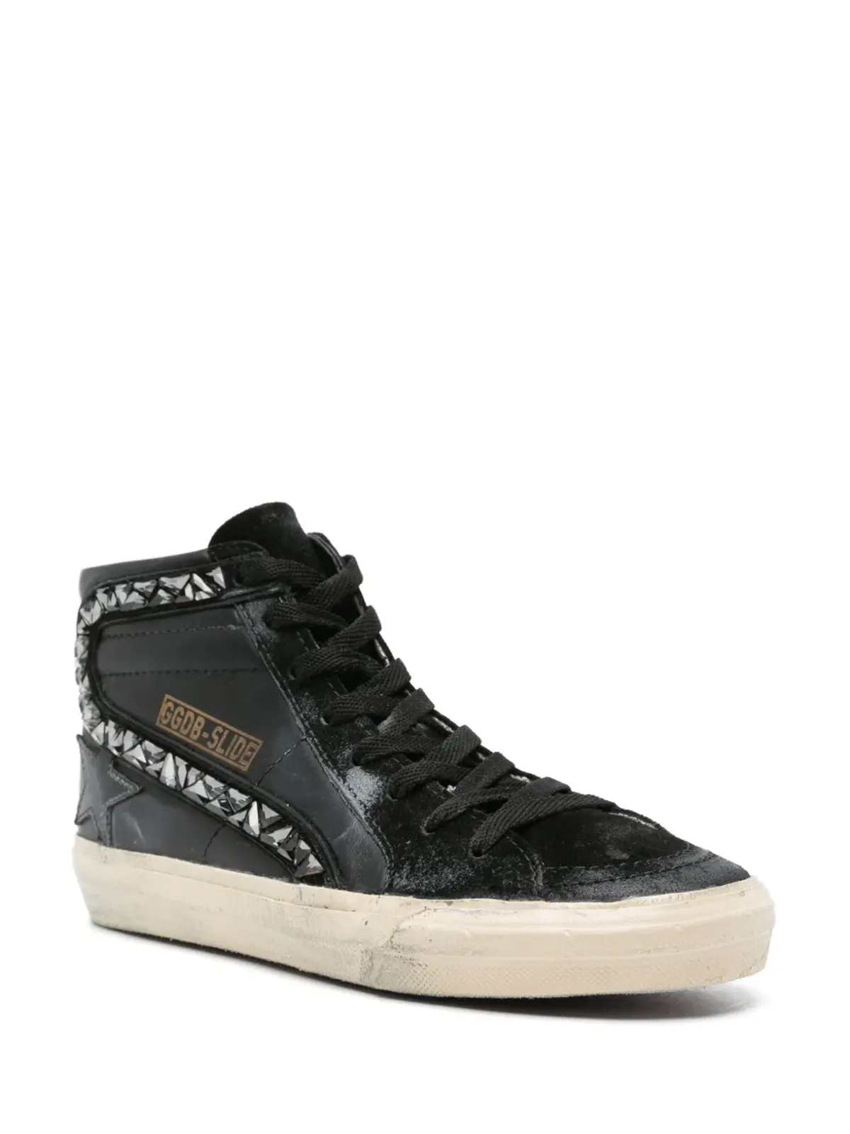 Golden Goose Slide クリスタルエンブリッシュド スニーカー - 画像2