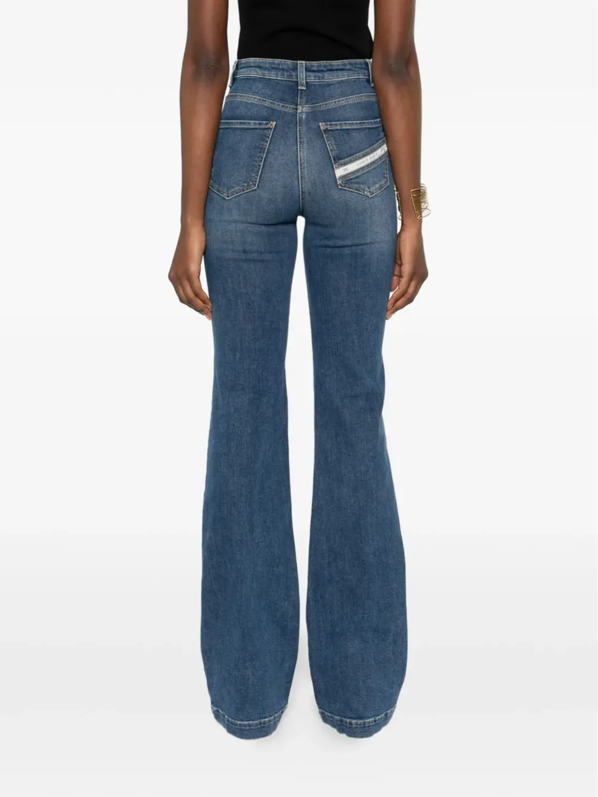 Elisabetta Franchi ウェルトポケット ブーツカットジーンズ - 画像4