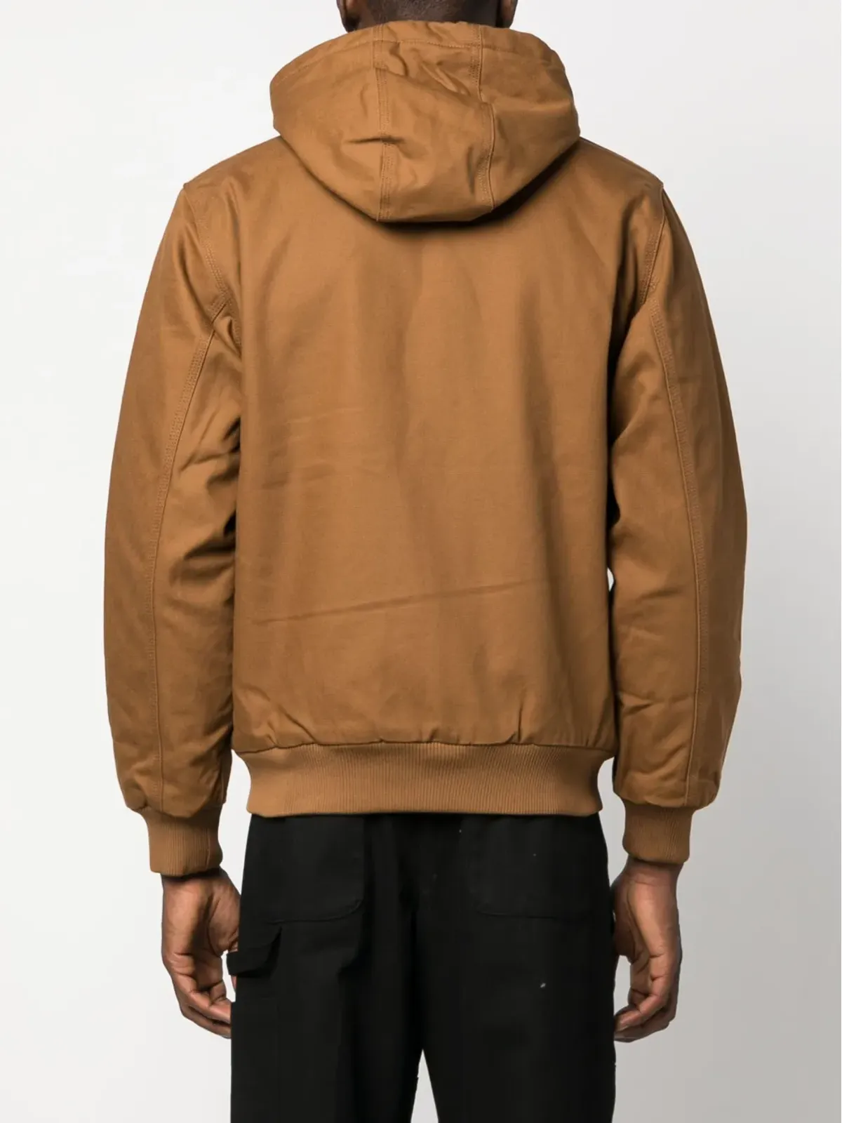 Carhartt WIP ロゴパッチ コットン フード付きジャケット - 画像4
