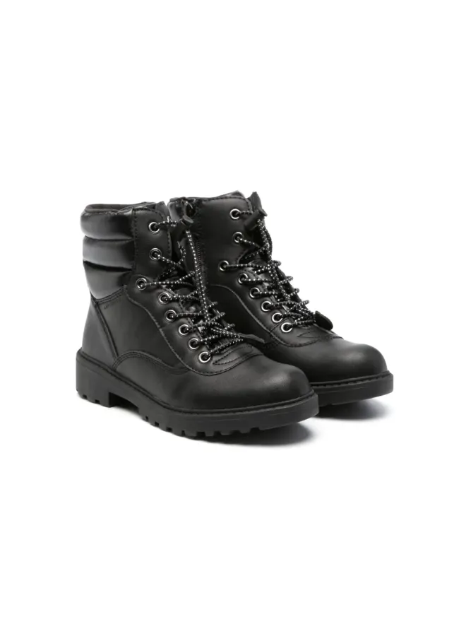 Geox Kids Geox Kids Casey Abx レースアップ アンクルブーツ（ブラック）の商品画像