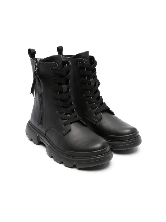 Geox Kids Geox Kids ジュネット コンバット レースアップ ブーツの商品画像