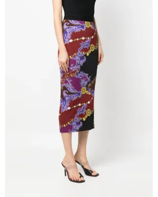 Versace Jeans Couture ロゴ クチュールプリント ミディスカート - サムネイル3