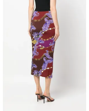 Versace Jeans Couture ロゴ クチュールプリント ミディスカート - サムネイル4