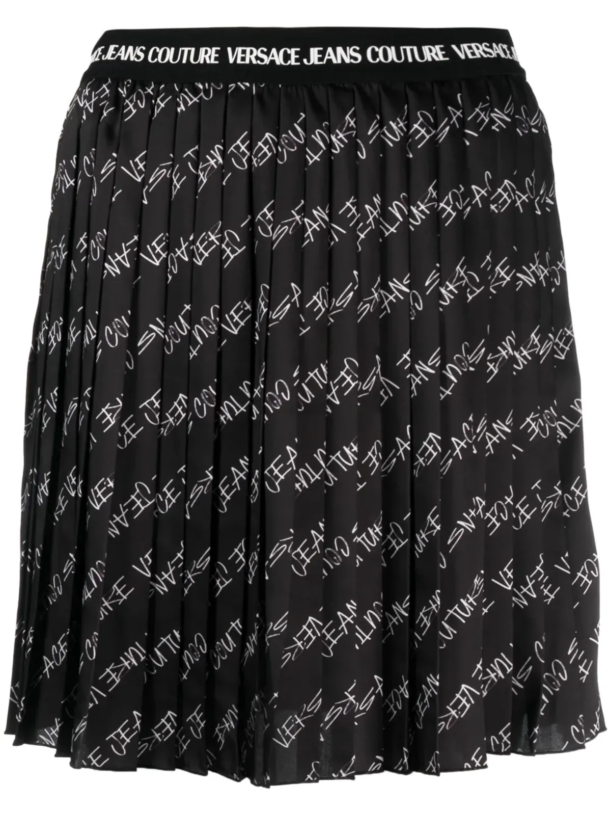 Versace Jeans Couture フルプリーツ ロゴプリント ミニスカート - 画像1
