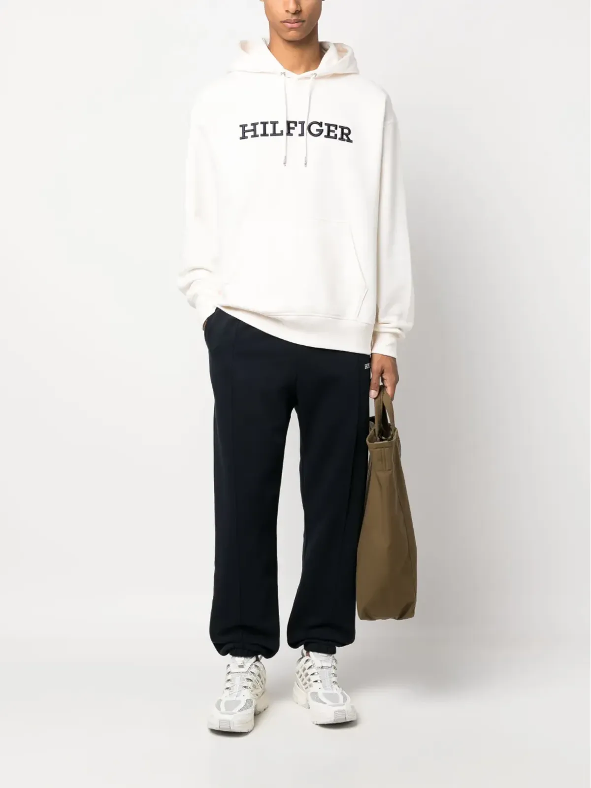 Tommy Hilfiger モノタイプ ロゴ刺繍 トラックパンツ ブルー - 画像2