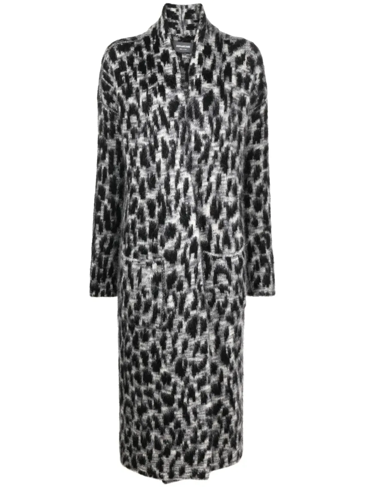 Zadig&Voltaire 豹柄カーディガンコート グレー - 画像1