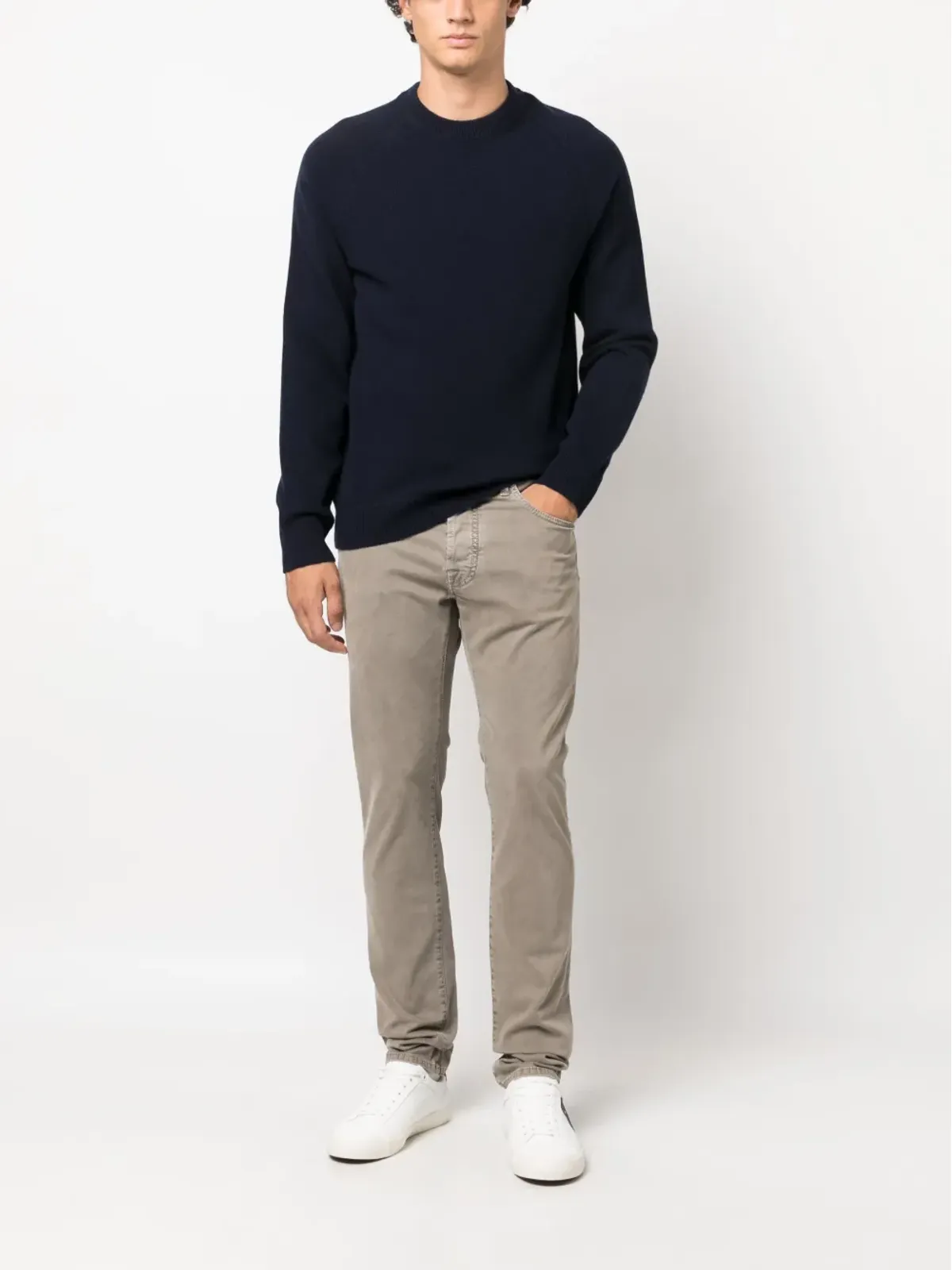 PS Paul Smith 長袖メリノウールジャンパー ネイビーブルー - 画像2