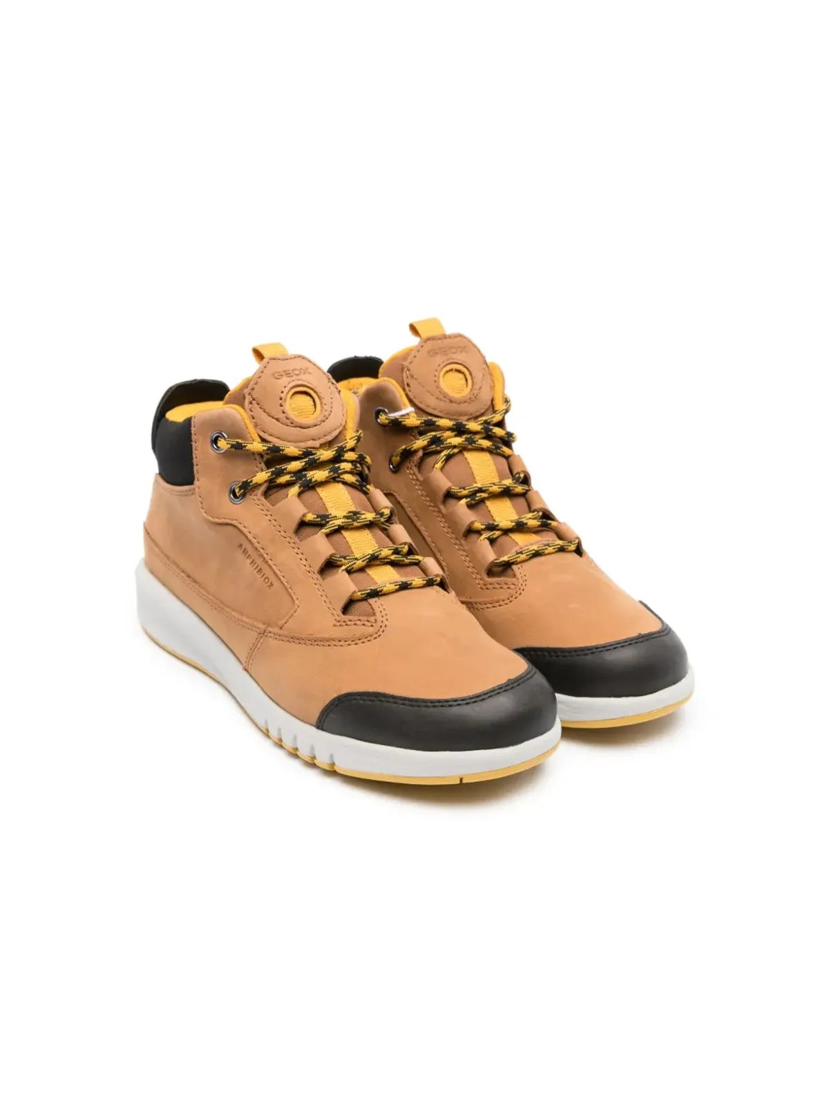 Geox Kids Aeranter Abx パネルド スニーカー ブラウン - 画像1