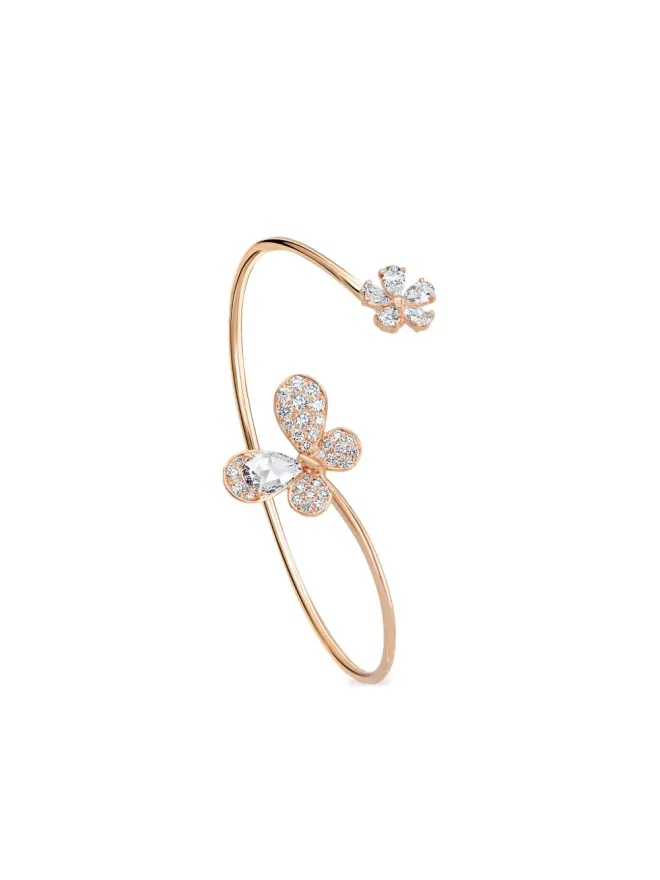 David Morris David Morris 18kt ローズゴールド ピクシー ダイヤモンド バングルの商品画像