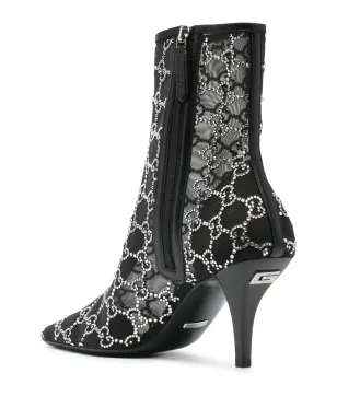 Gucci 85mm GGモチーフ アンクルブーツ ブラック - サムネイル3