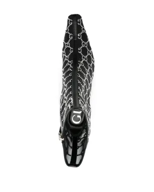 Gucci 85mm GGモチーフ アンクルブーツ ブラック - サムネイル4