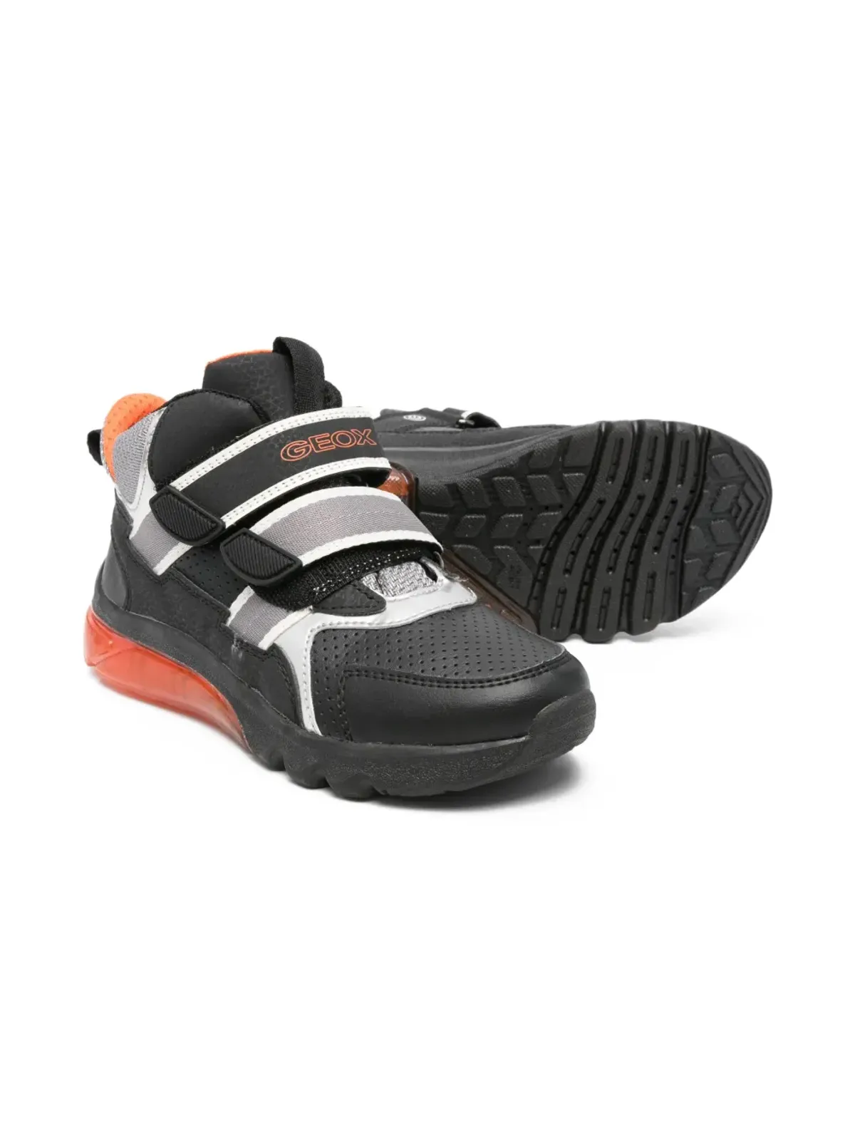 Geox Kids Ciberdron ストラップディテールのパンチングブーツ - ブラック - 画像2