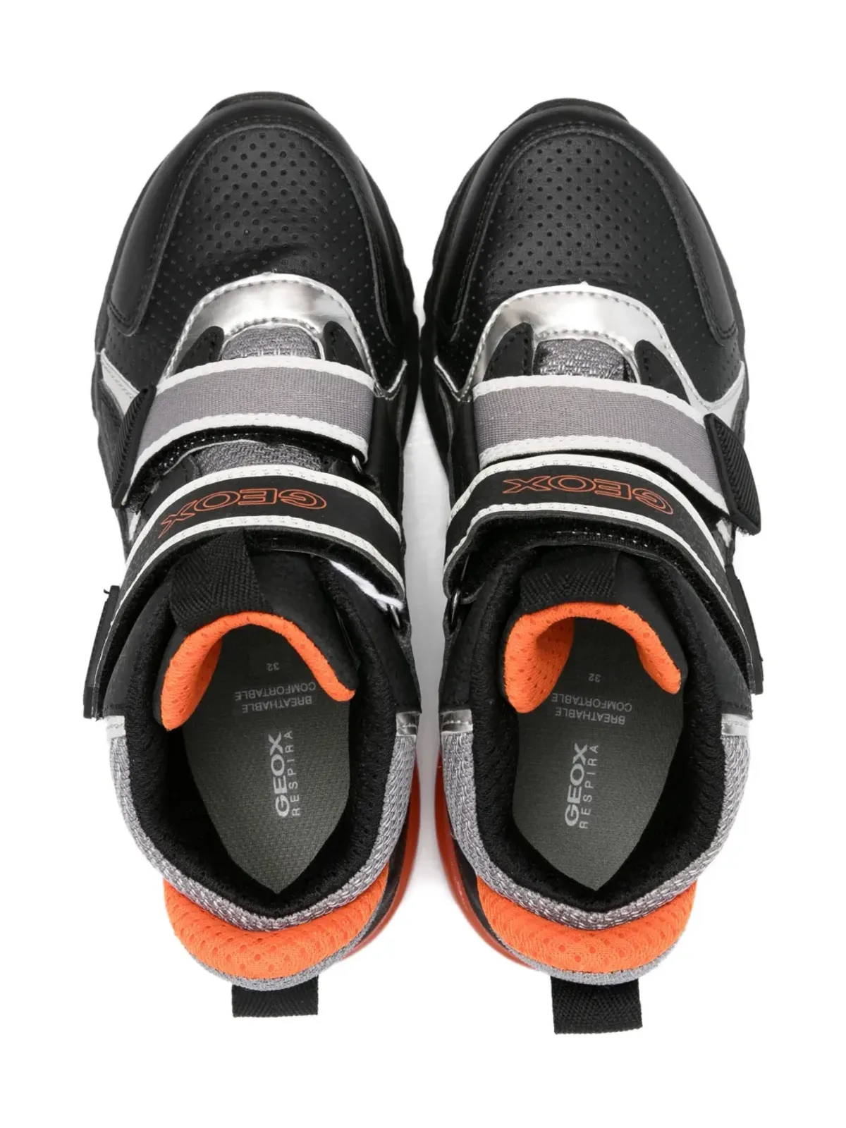 Geox Kids Ciberdron ストラップディテールのパンチングブーツ - ブラック - 画像3