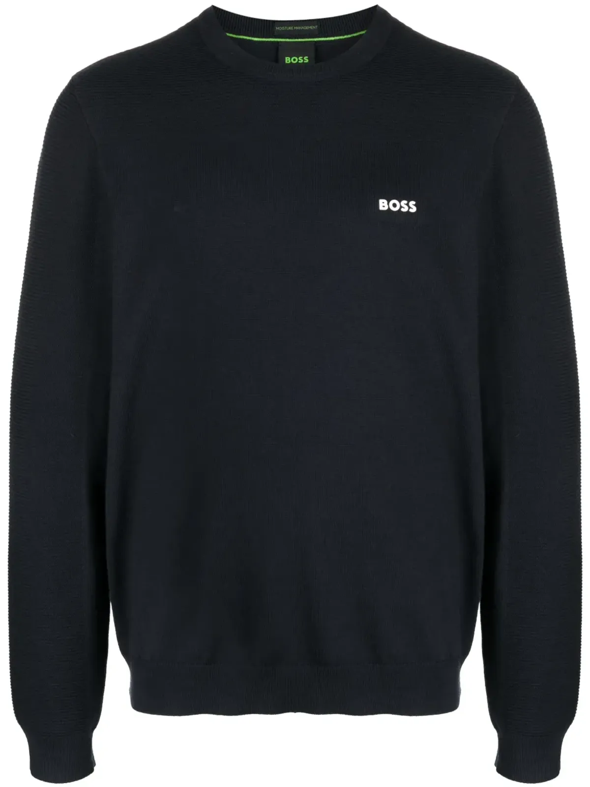BOSS ロゴパッチ入り丸首ジャンパー - 画像1