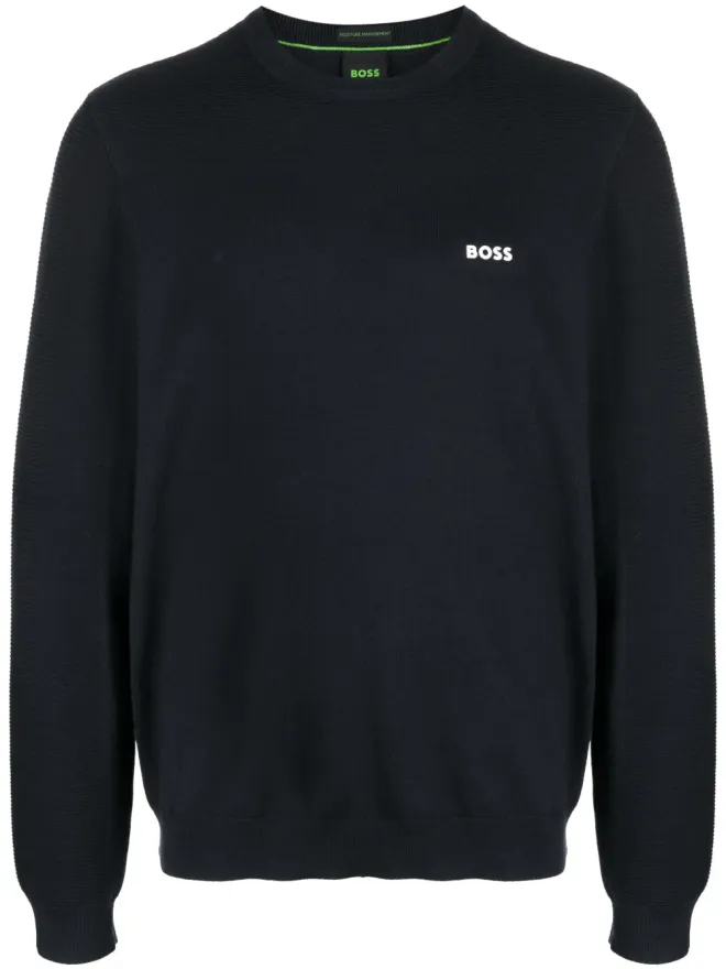 BOSS BOSS ロゴパッチ入り丸首ジャンパーの商品画像