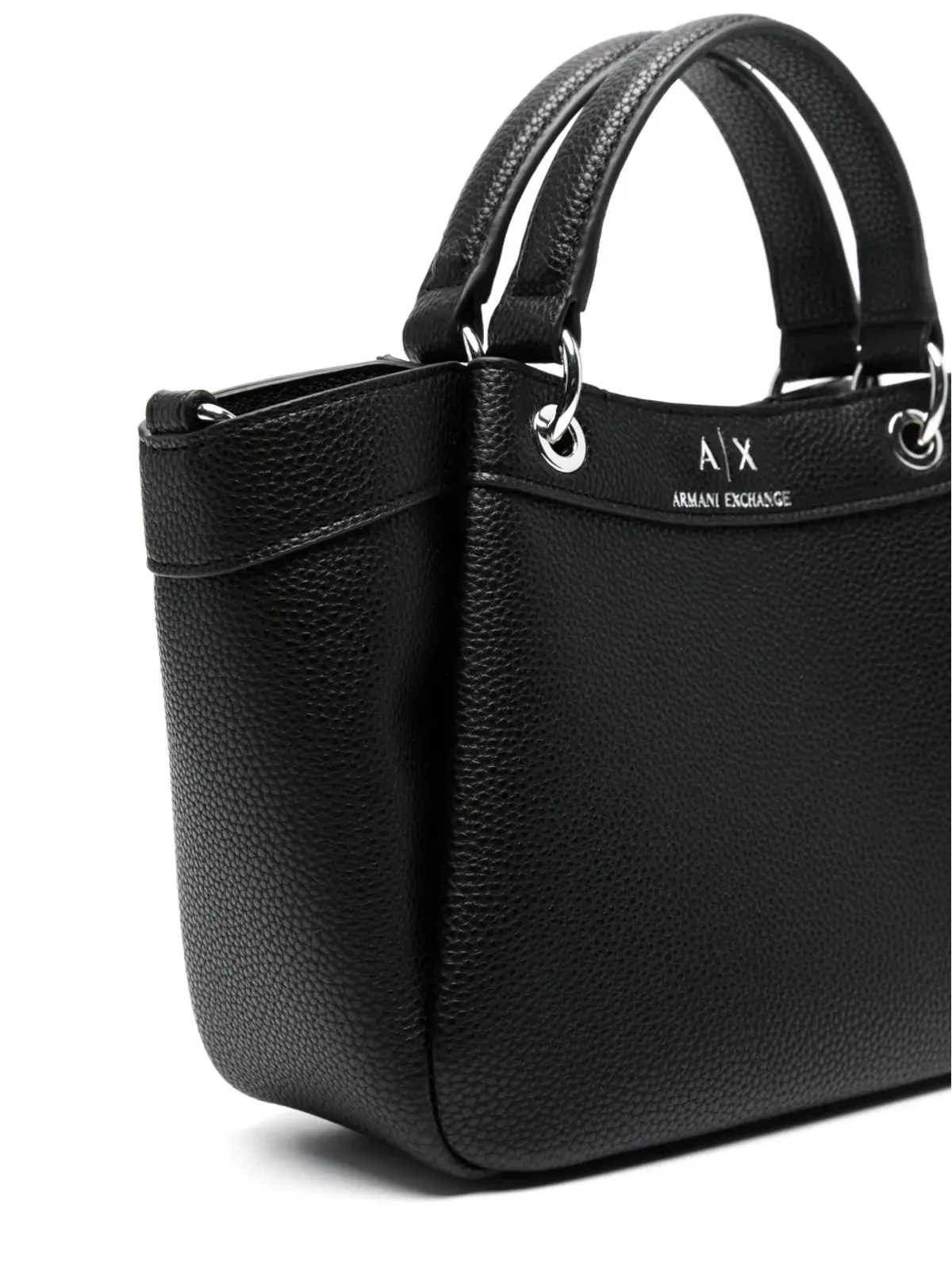 Armani Exchange ロゴエンボス加工のグレインテクストートバッグ - 画像4