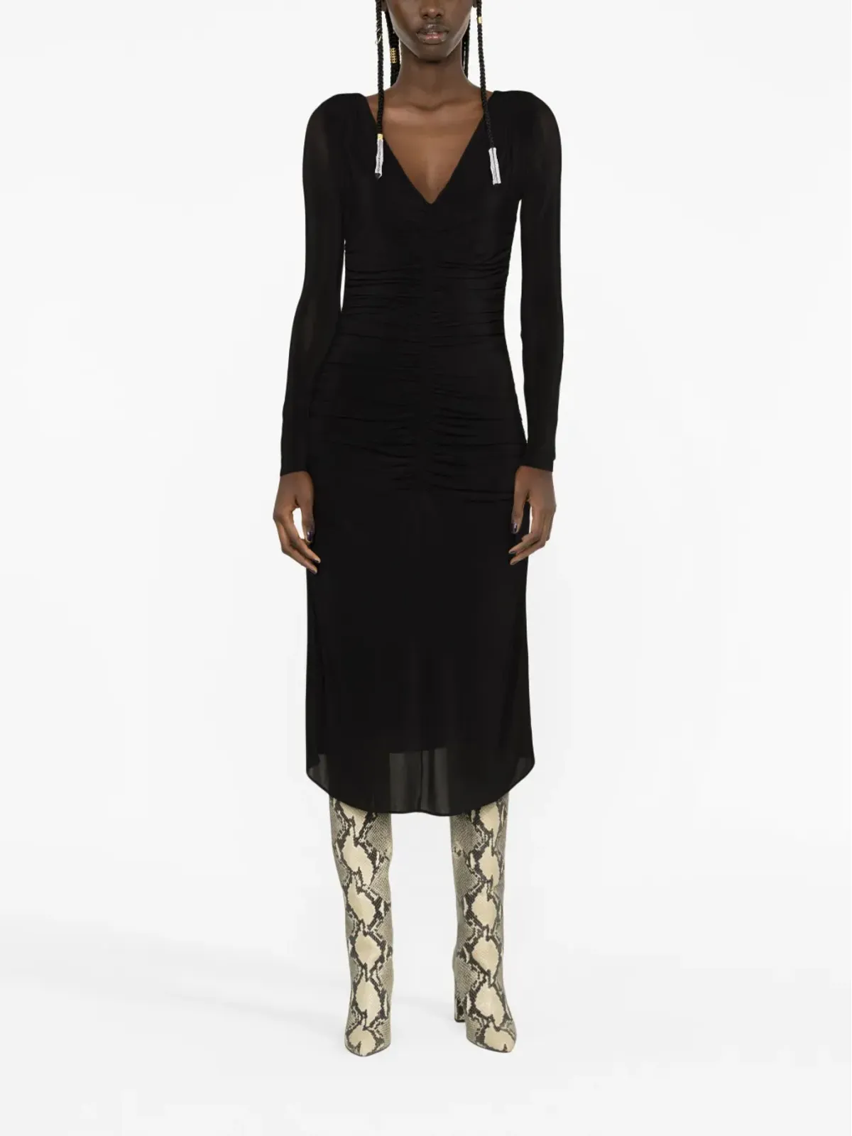 ISABEL MARANT Laly ルーシュジャージードレス - 画像2