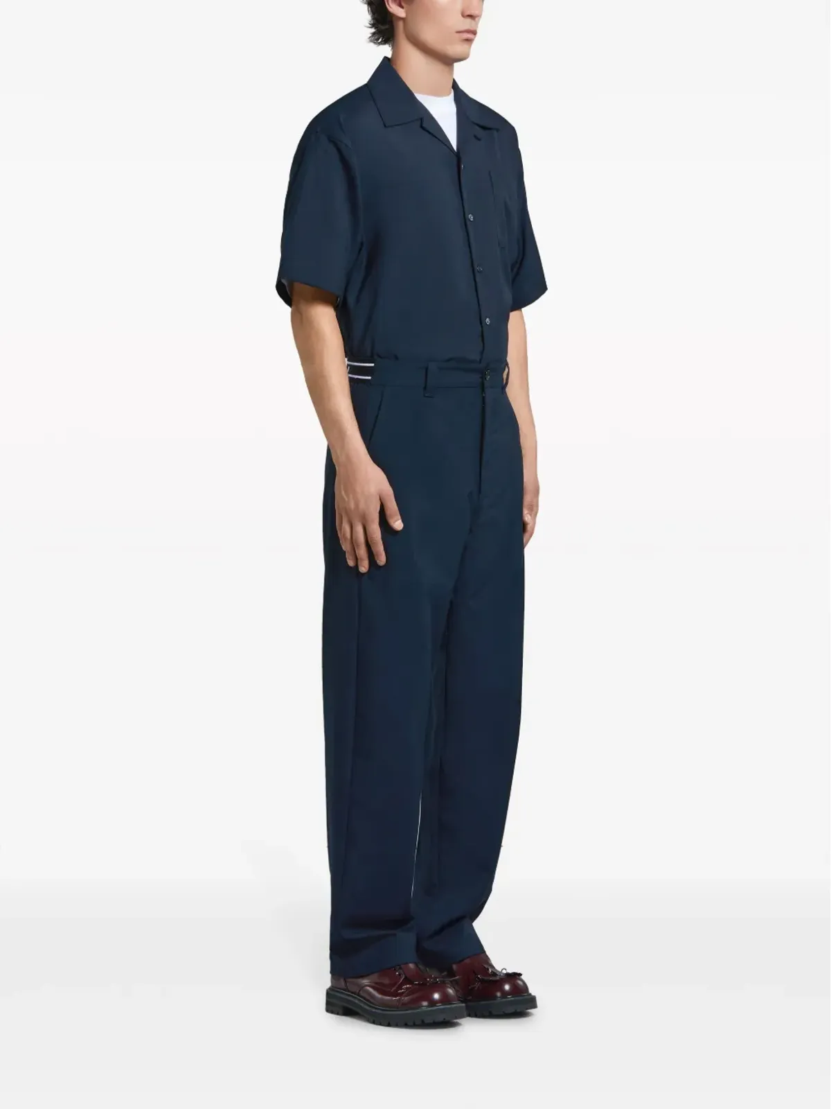 Marni キャンプカラー ヴァージンウール シャツ - 画像2