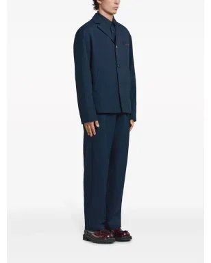Marni ロゴパッチ ヴァージンウール シャツ - Blue - サムネイル2