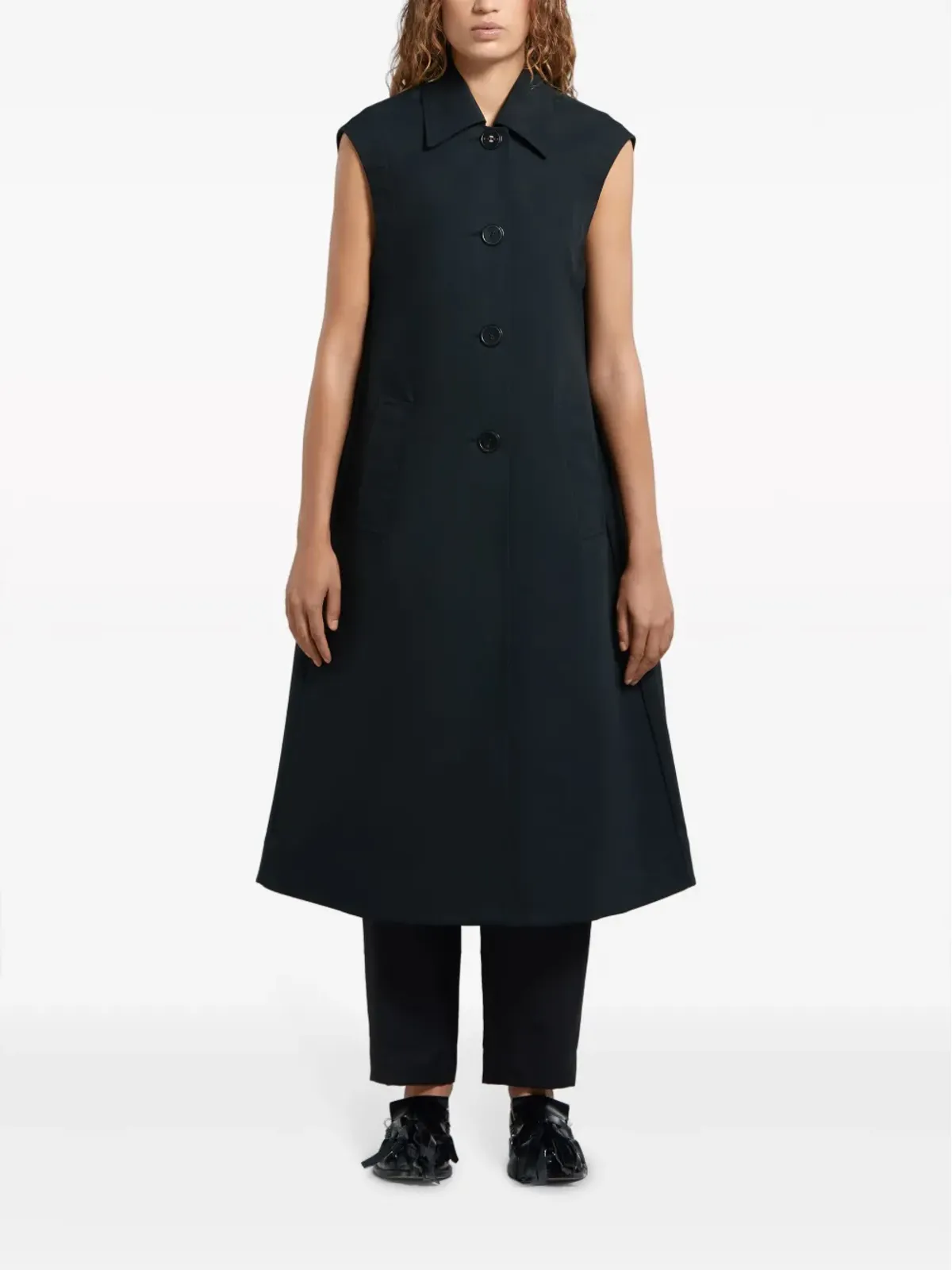 Marni ダブルブレスト コットン ウエストコート - 画像2