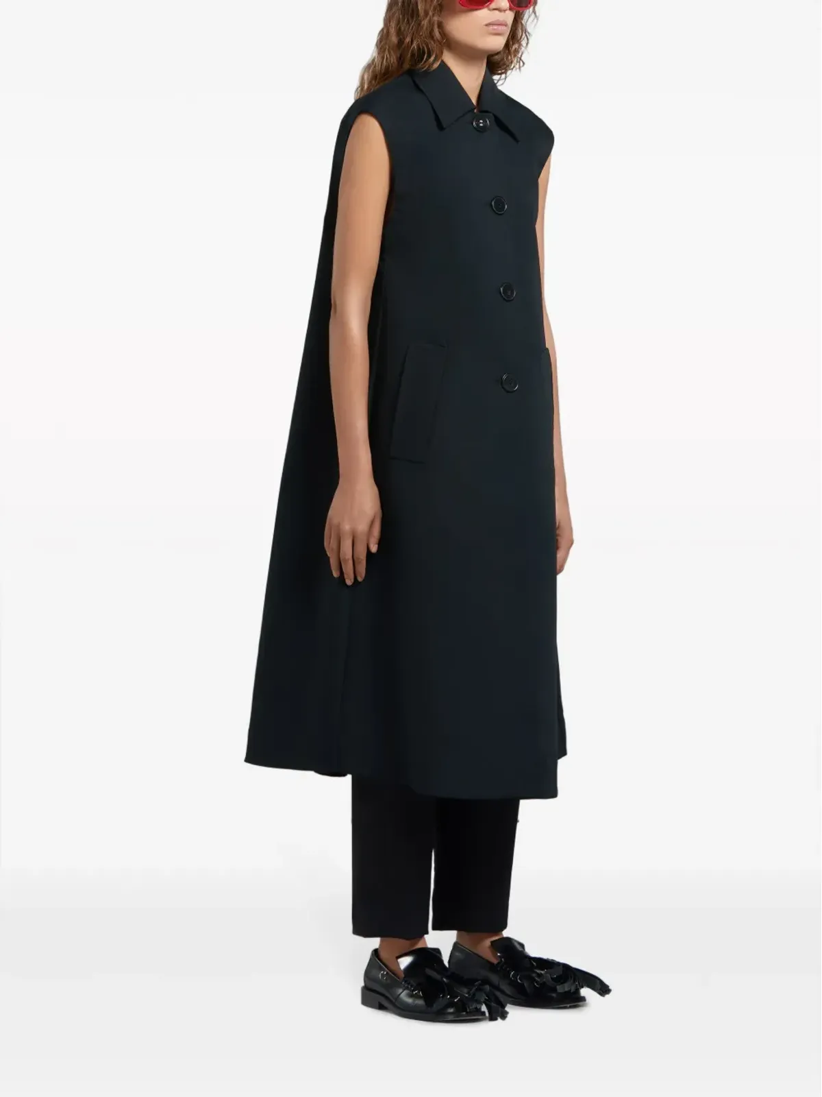 Marni ダブルブレスト コットン ウエストコート - 画像3