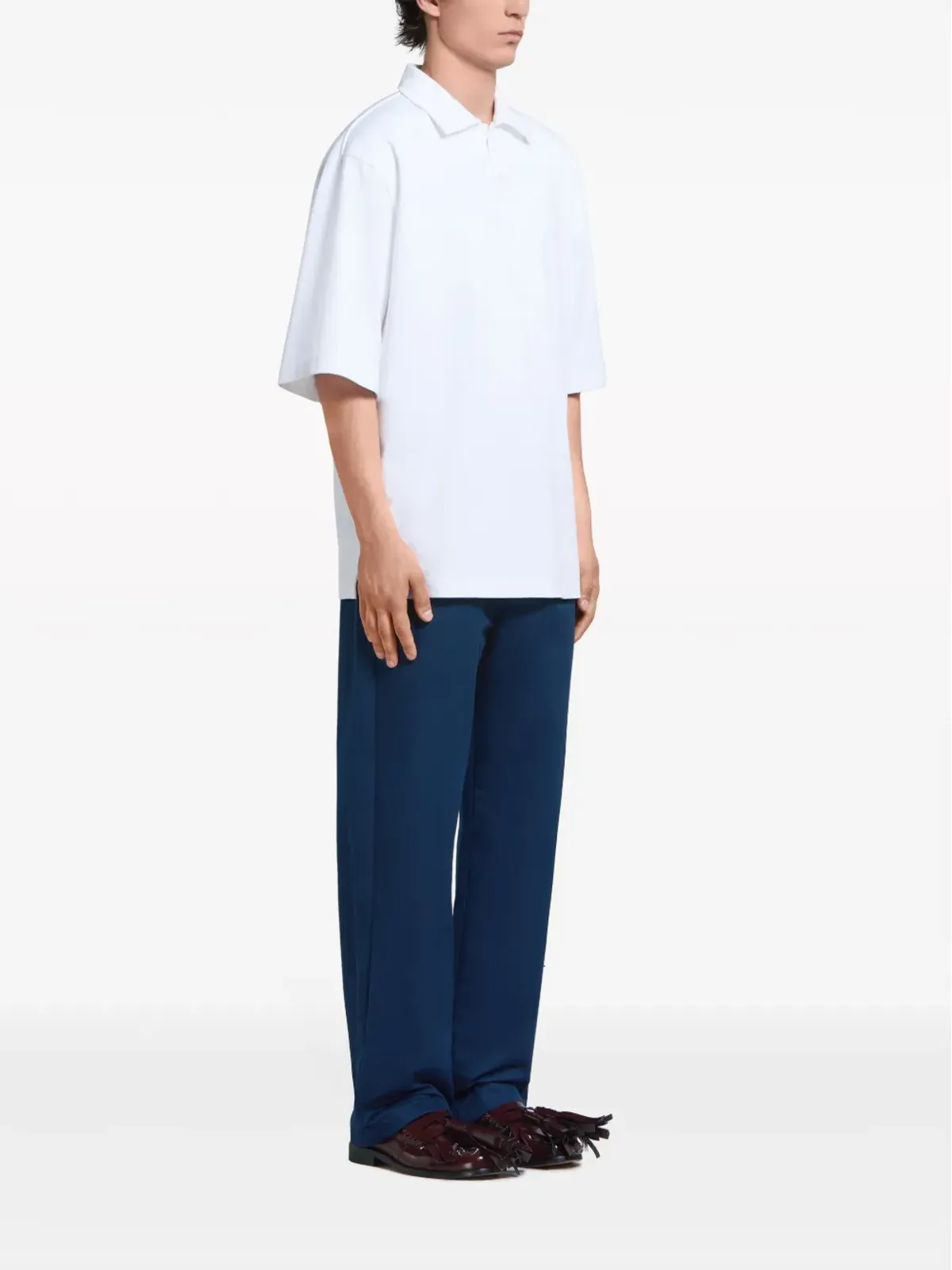 Marni ロゴパッチコットンポロシャツ - 画像2
