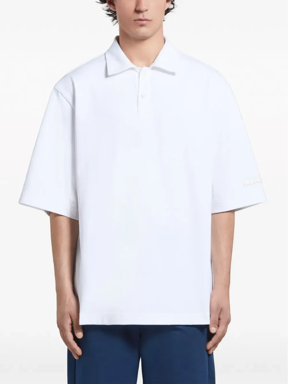 Marni ロゴパッチコットンポロシャツ - 画像3