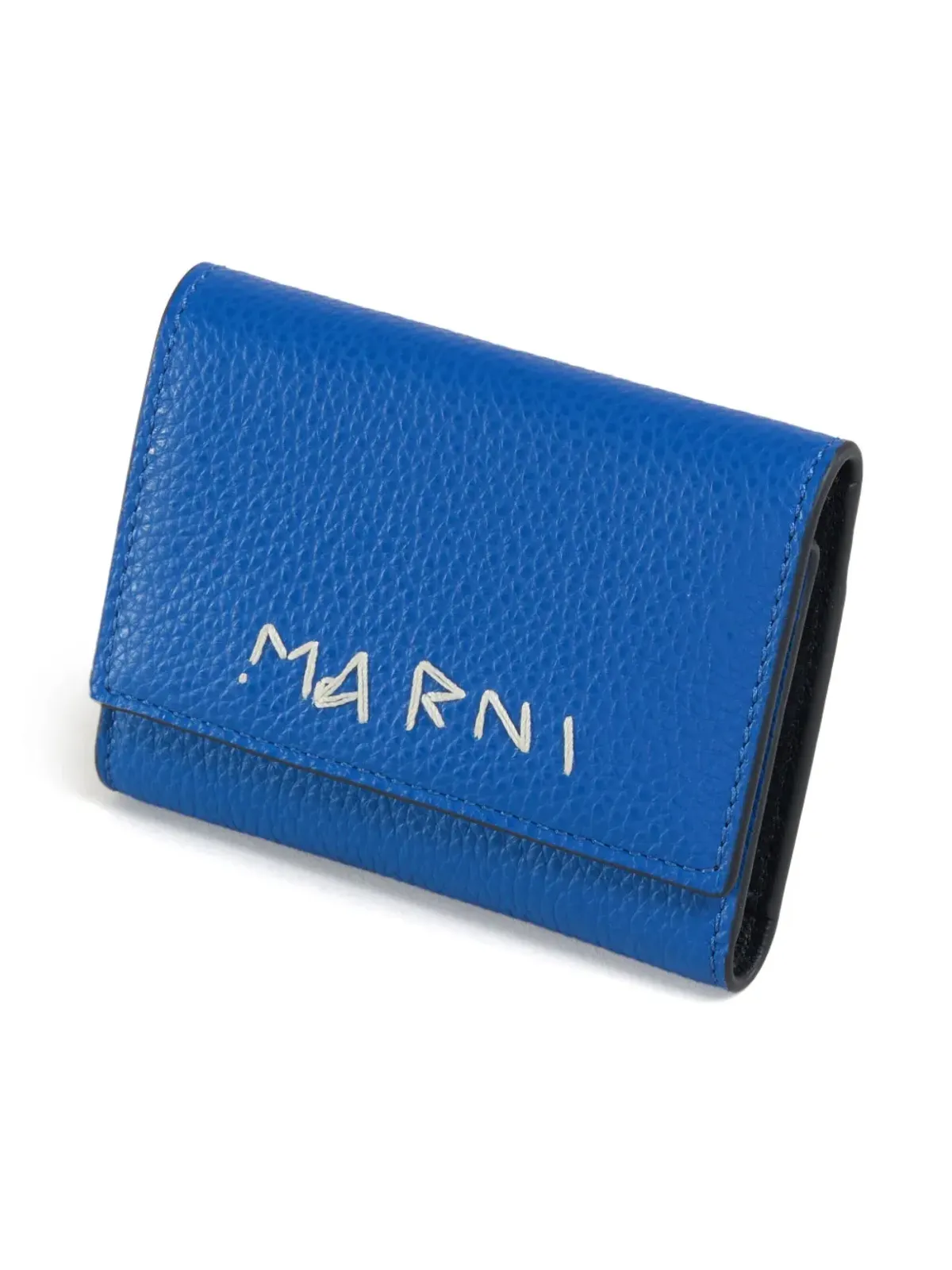 Marni ロゴ刺繍レザー キーホルダー - ブルー - 画像3