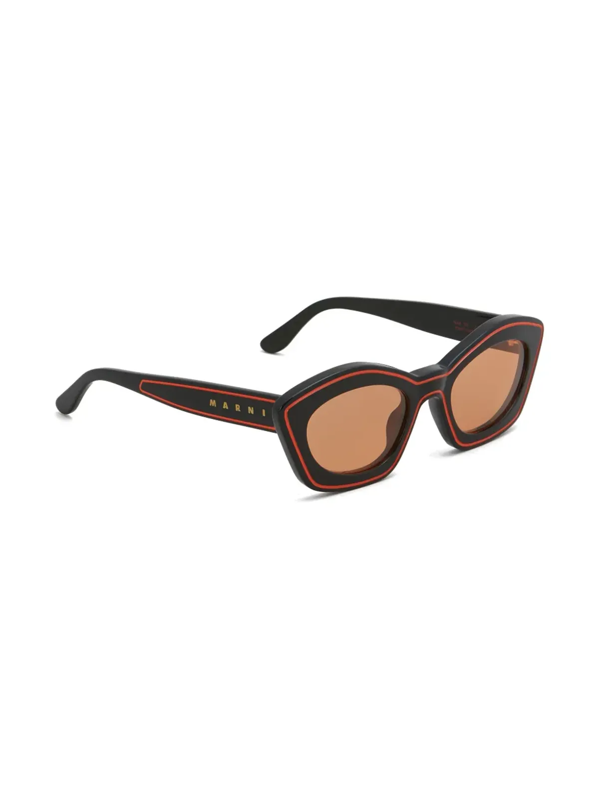 Marni Eyewear logo-print oval-frame sunglasses - Black - 画像2