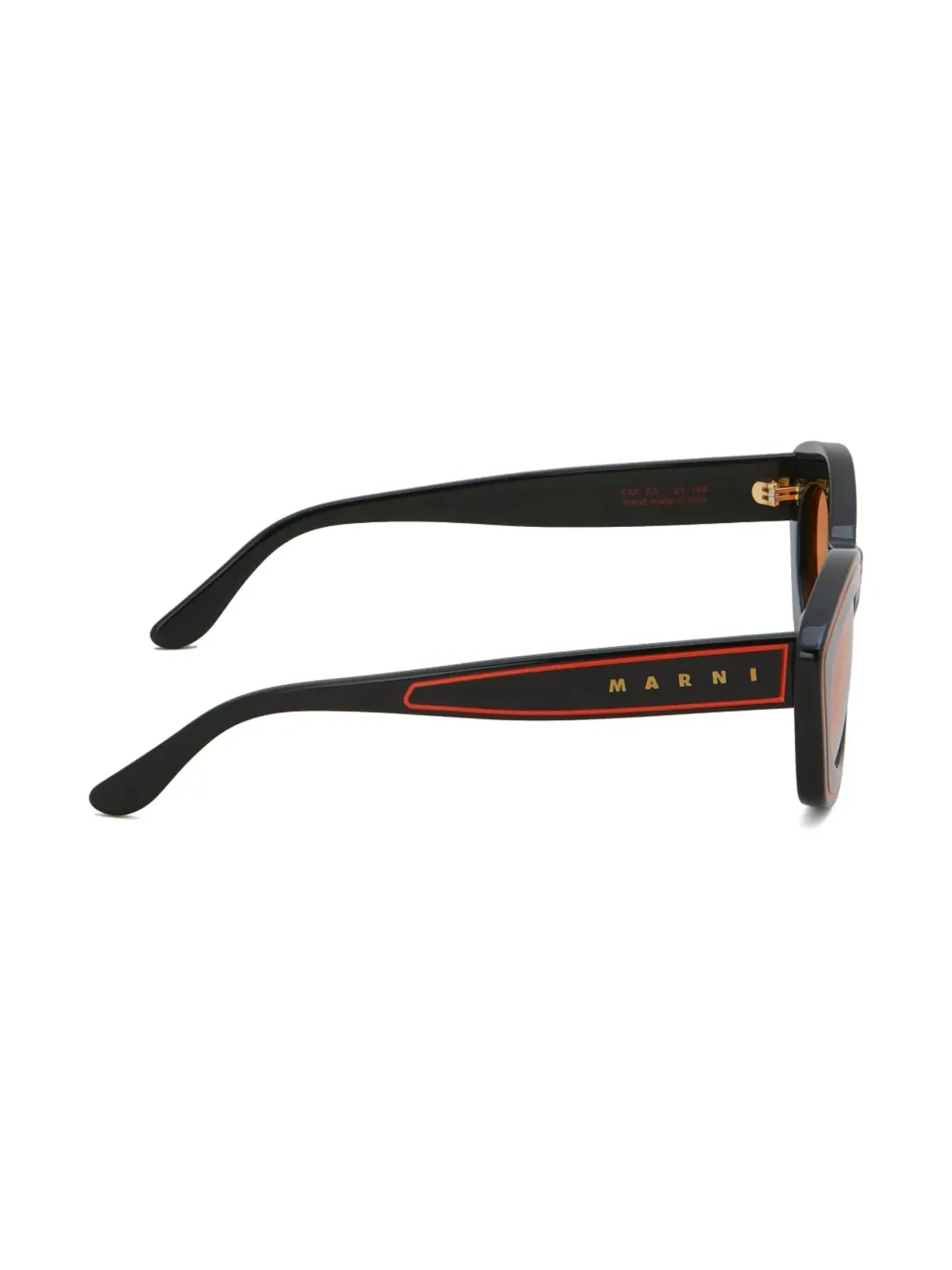Marni Eyewear logo-print oval-frame sunglasses - Black - 画像3