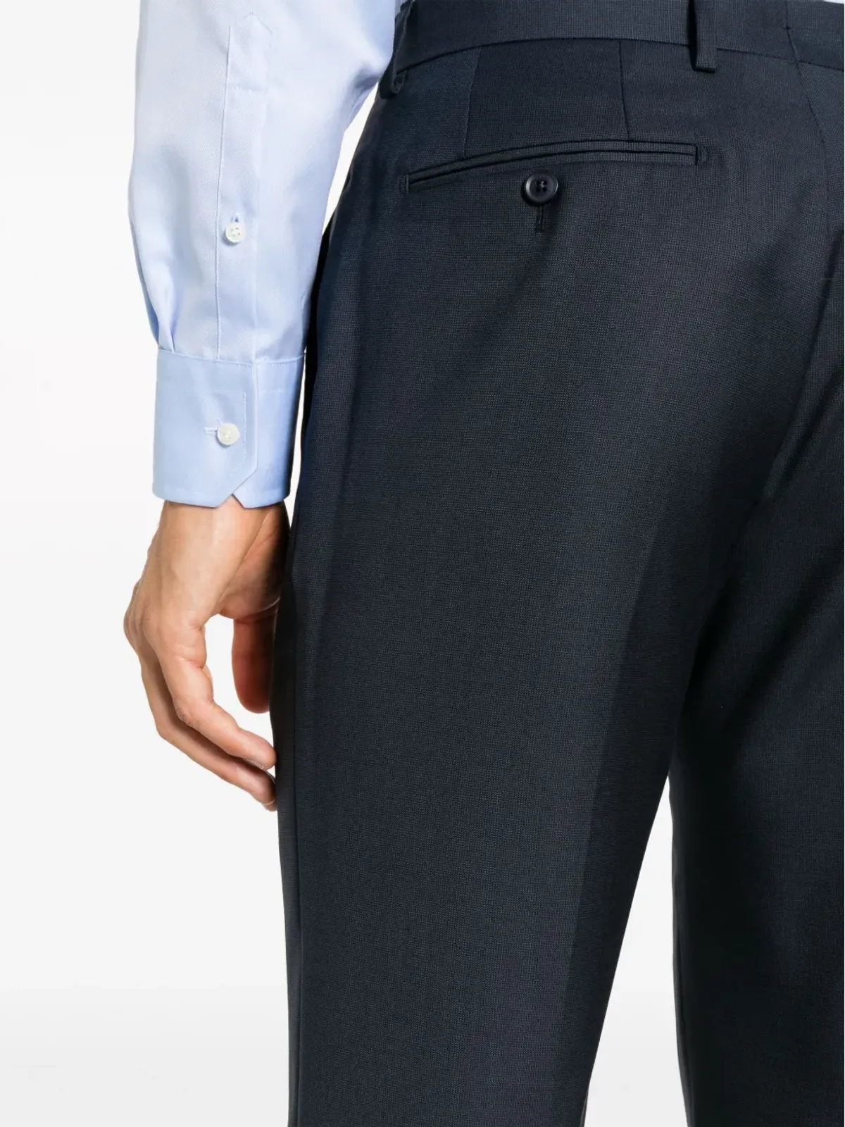 Boggi Milano ボッジ ミラノ ストレートレッグ テーラードパンツ ブルー - 画像5