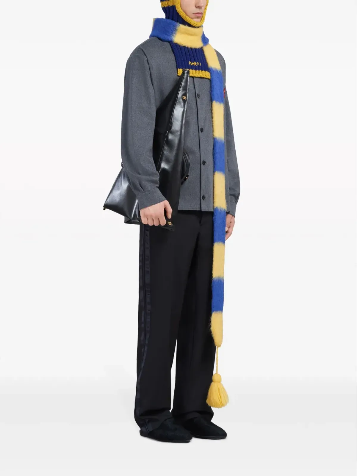 Marni サテンストライプ トラウザーズ - 画像3