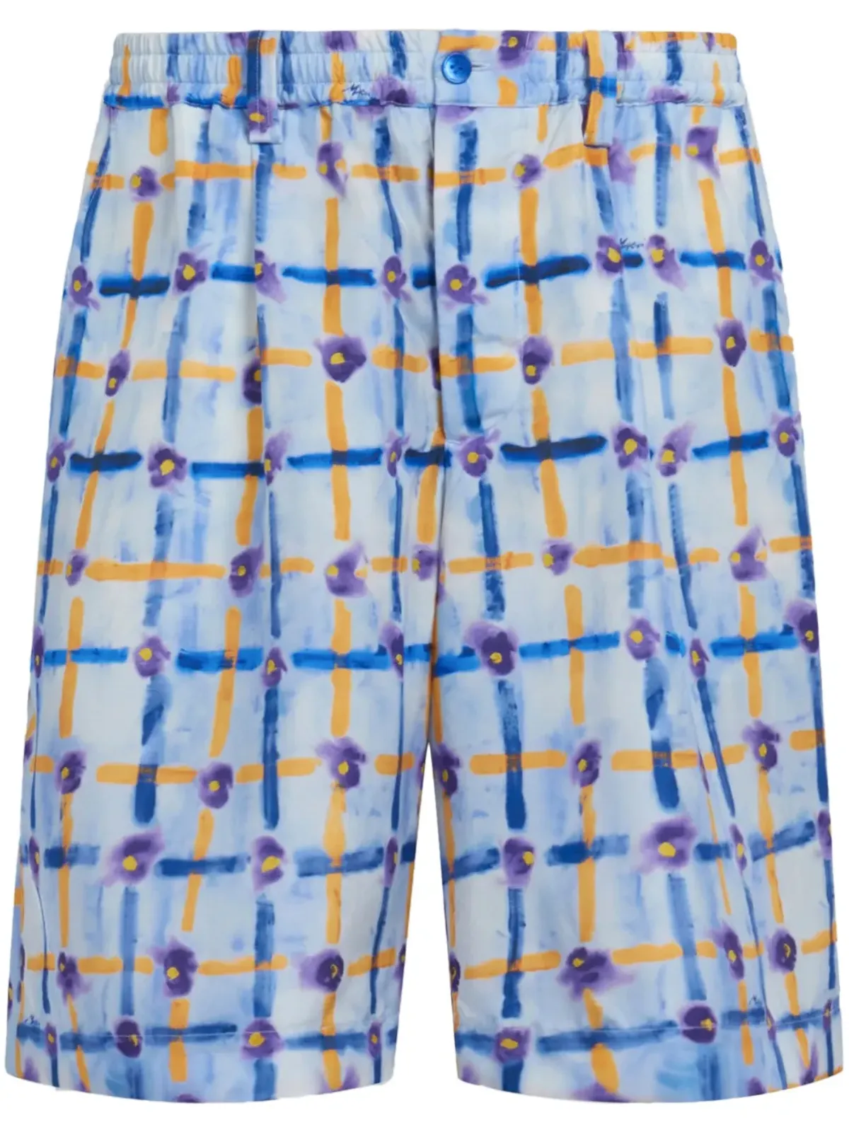 Marni 抽象柄シルク ベルマダショーツ - 画像1