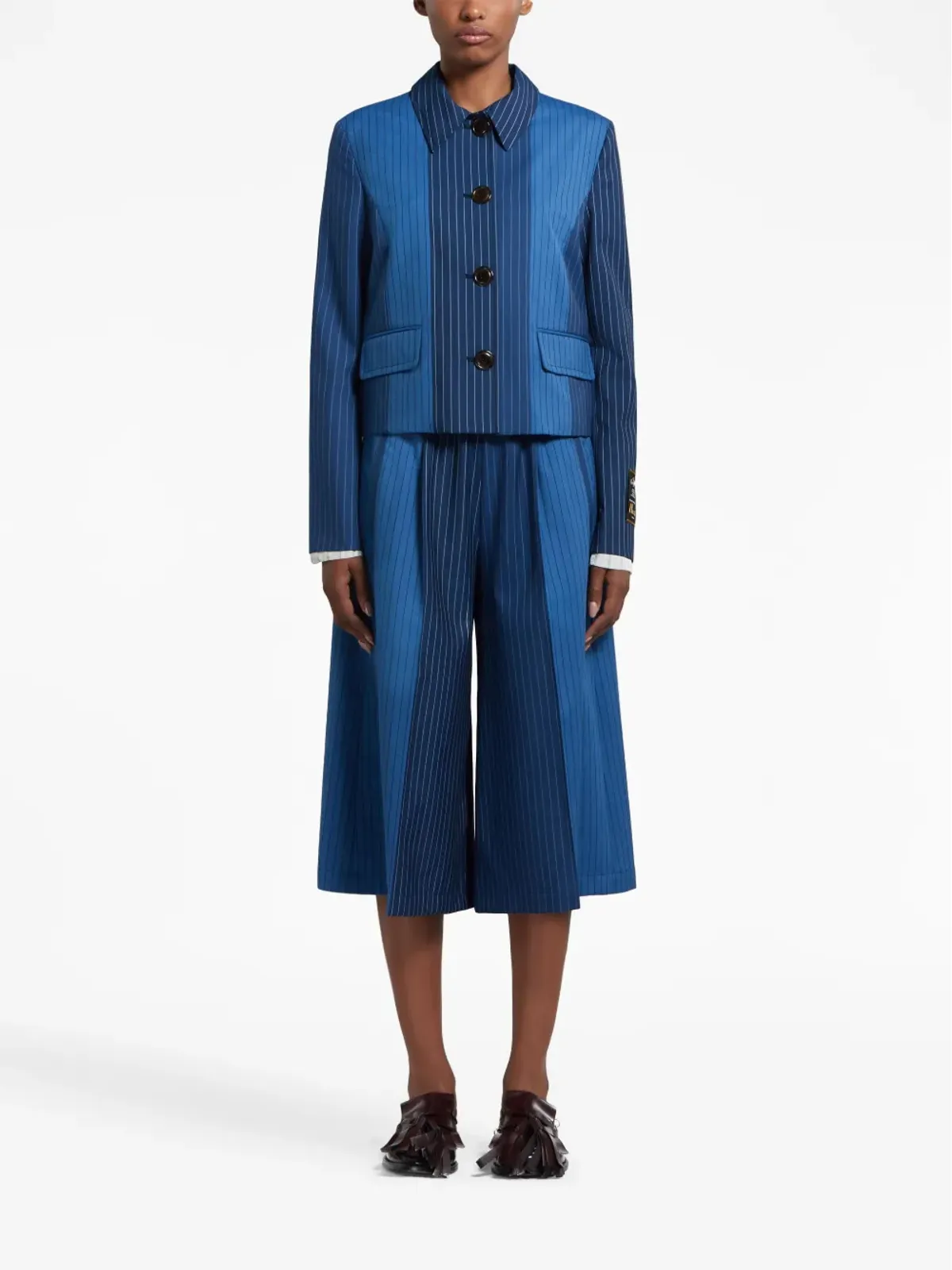 Marni ピンストライプ柄 バージンウール ブレザー - 画像2