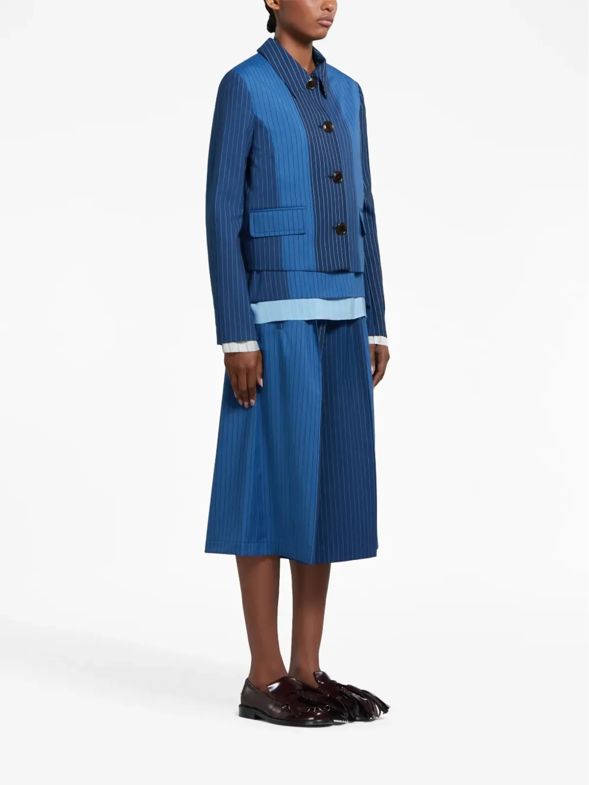 Marni ピンストライプ柄 バージンウール ブレザー - 画像3