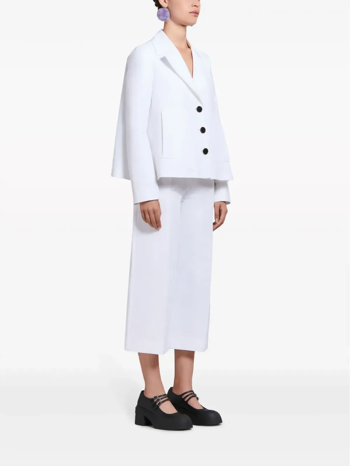 Marni シングルブレスト コットンブレザー - 画像3