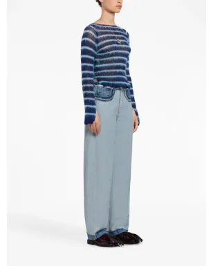 Marni パネルド ミッドライズ ワイドレッグ ジーンズ - サムネイル3
