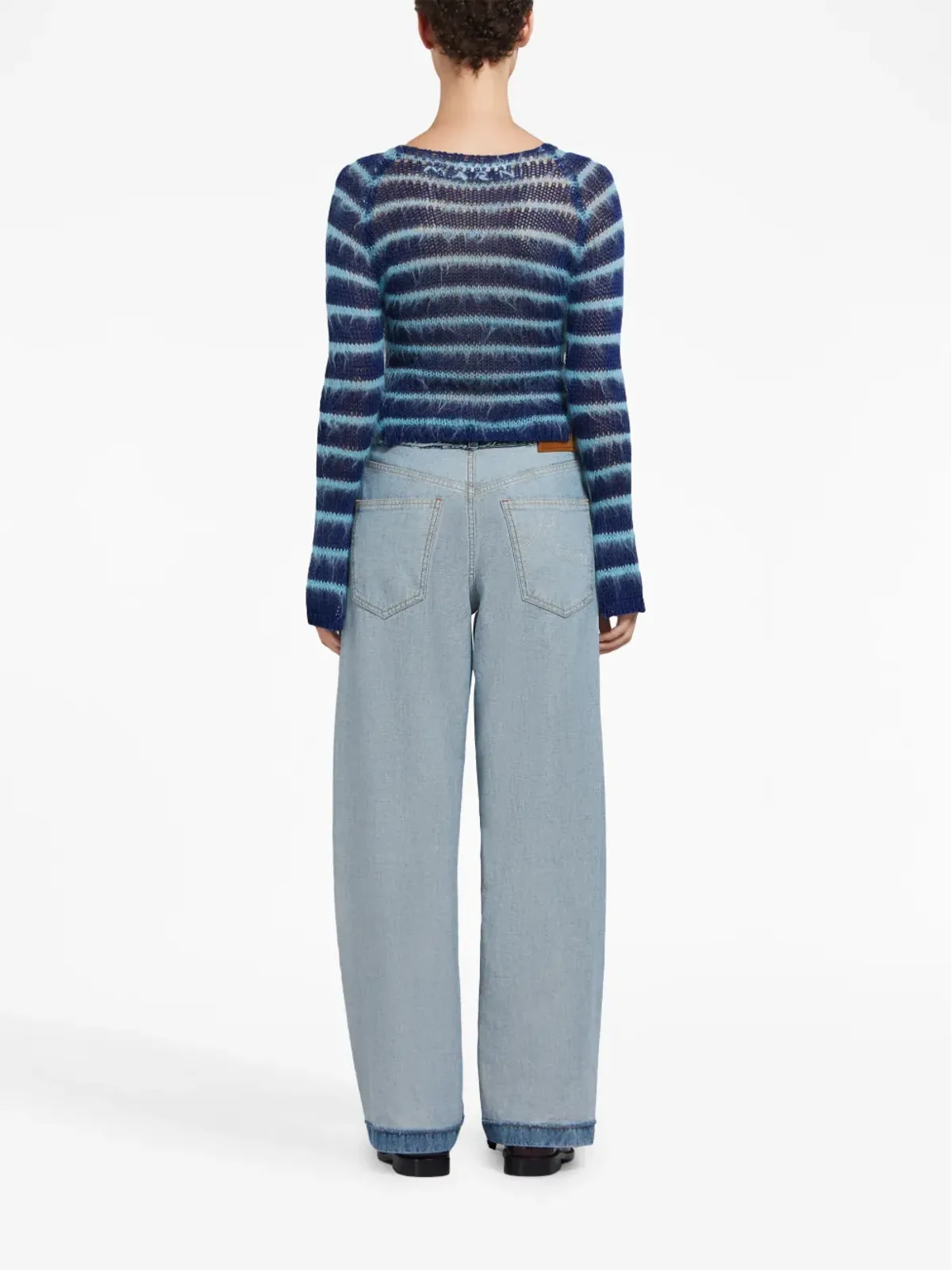 Marni パネルド ミッドライズ ワイドレッグ ジーンズ - 画像4