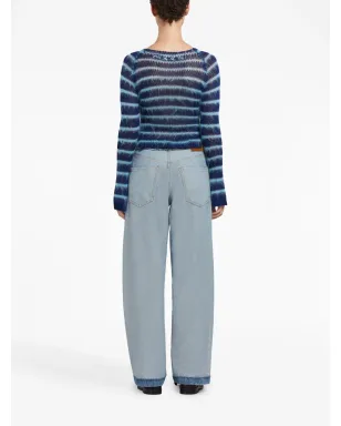 Marni パネルド ミッドライズ ワイドレッグ ジーンズ - サムネイル4