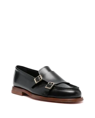 Santoni ダブルバックル レザー ローファー - サムネイル2